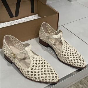 Mafalda Women's Cream Woven Flats